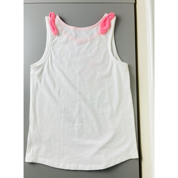 Isaac Mizrahi New York Girls White Tank Top Size M (7/8) Stars Glitter Colorful - Picture 6 of 9
